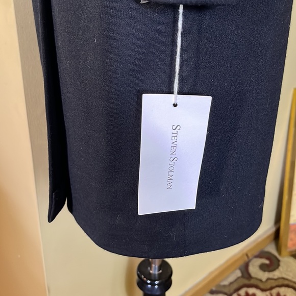 Vintage STEVEN STOLMAN Size 6 Draped Wool Midi-Dress Zip-Back Modest DeadStock - Picture 14 of 17